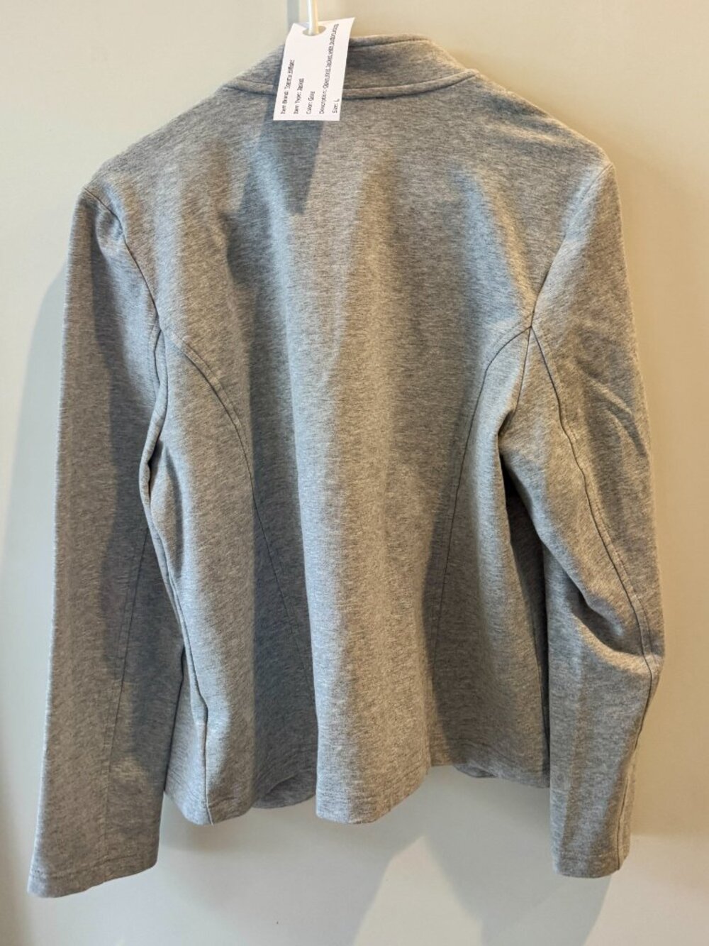 Tommy Hilfiger Women's Knit Military Band Jacket in a heather grey finish - Picture 4 of 4